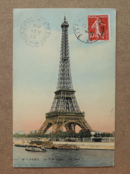 Ansichtskarte AK Paris 1912 Eiffel Turm Eiffelturm Ortsansicht Frankreich France 75 Paris